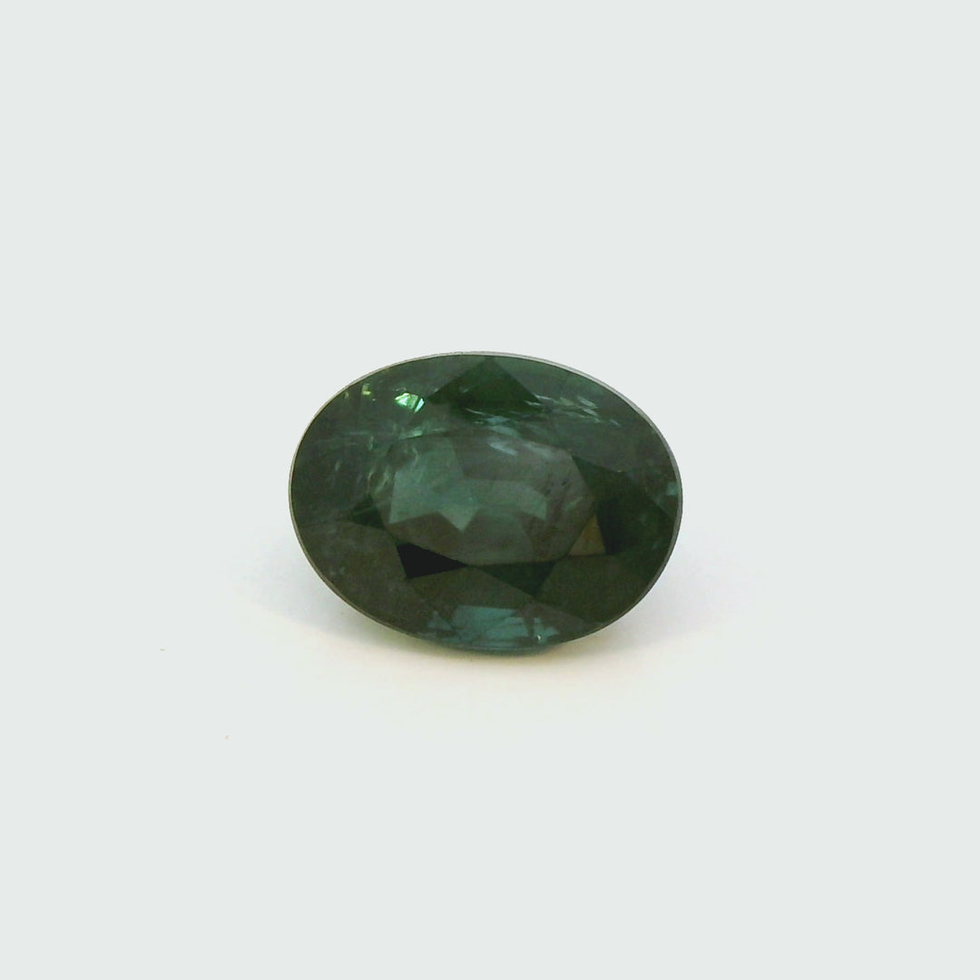2.09ct Oval Shape Greenish Blue Sapphire