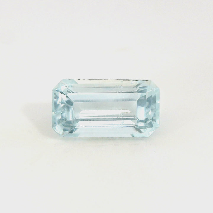 2.07ct Emerald Cut Light Blue Aquamarine