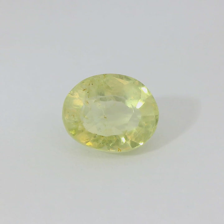 1.76ct Oval Shape Yellowish Green Sapphire