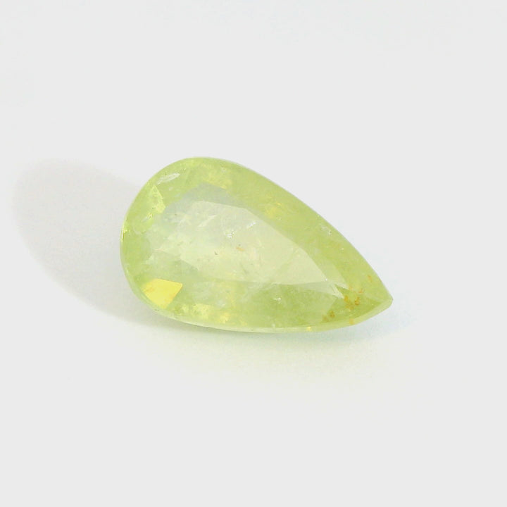 4.882ct Pear Cut Green-Yellow Sapphire