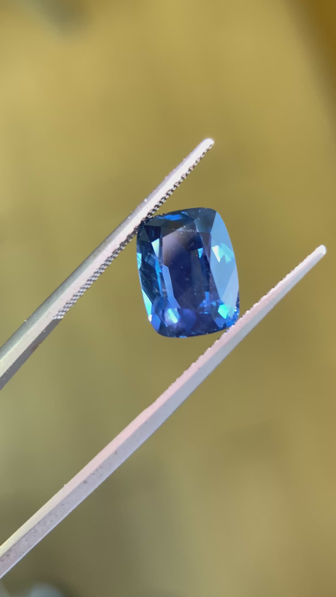 3.87ct Cushion Cut Natural Blue Sapphire