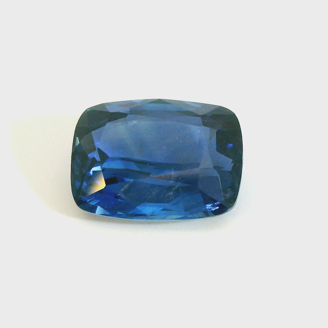 3.87ct Cushion Cut Natural Blue Sapphire