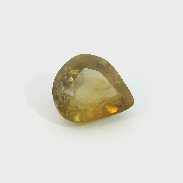 Stunning 2.477ct Pear Organic Green Sapphire