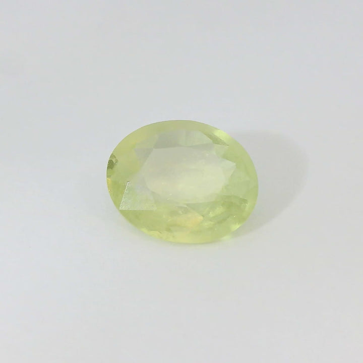 2.435ct Oval Light Lime Green Sapphire