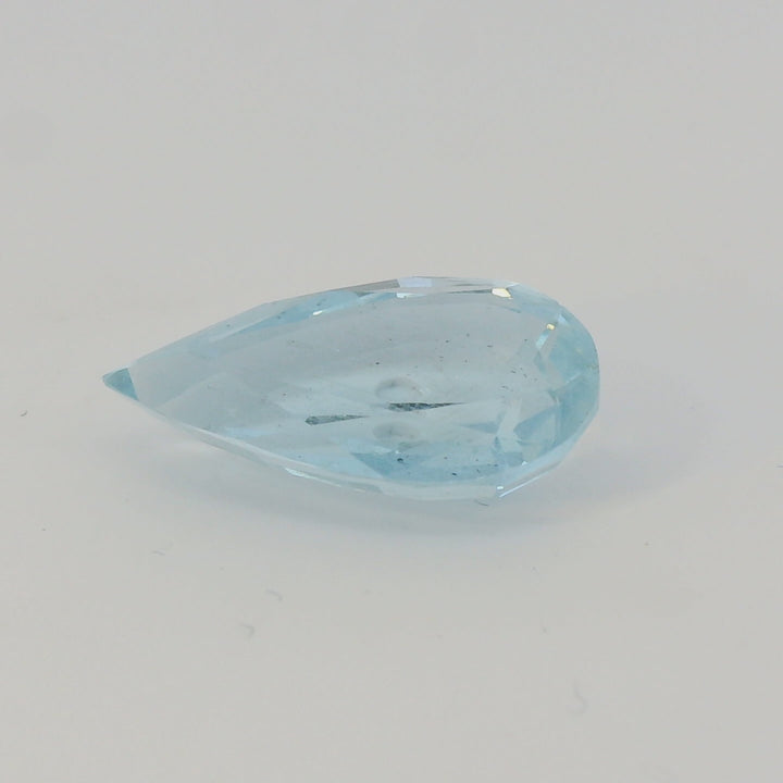 4.51ct Pear Cut Vivid Greenish Blue Aquamarine