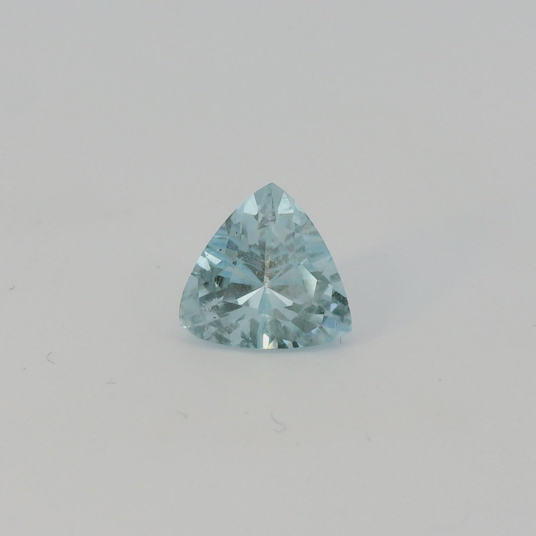 1.43ct Trilliant Cut Vivid Greenish Blue Aquamarine