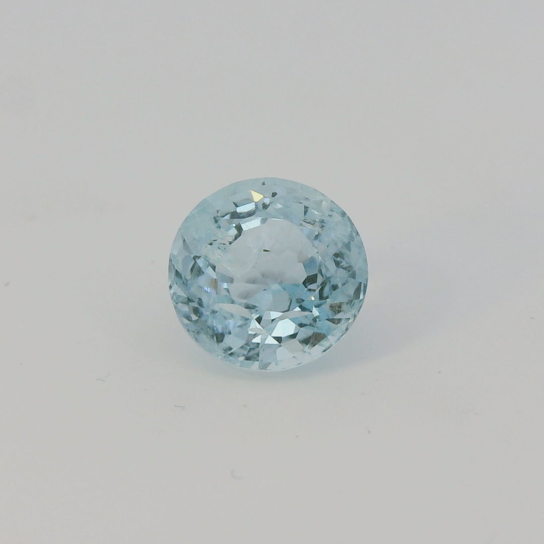 3.09ct Round Greenish Blue Aquamarine Gemstone