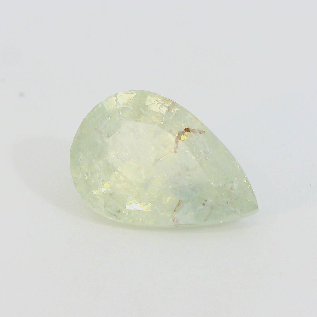 2.62ct Pear Shape Very Light Green Sapphire