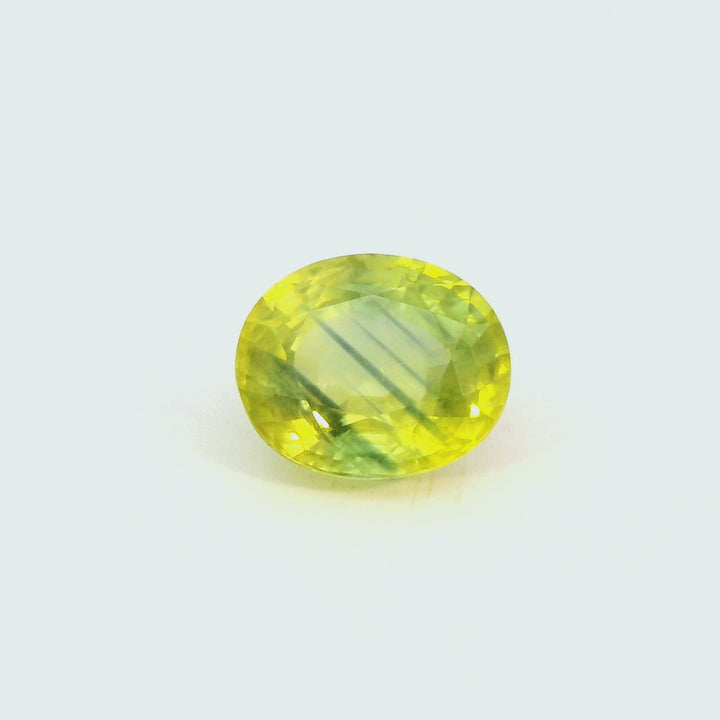 4.07ct Oval shape Bi Color Yellow and Blue Sapphire
