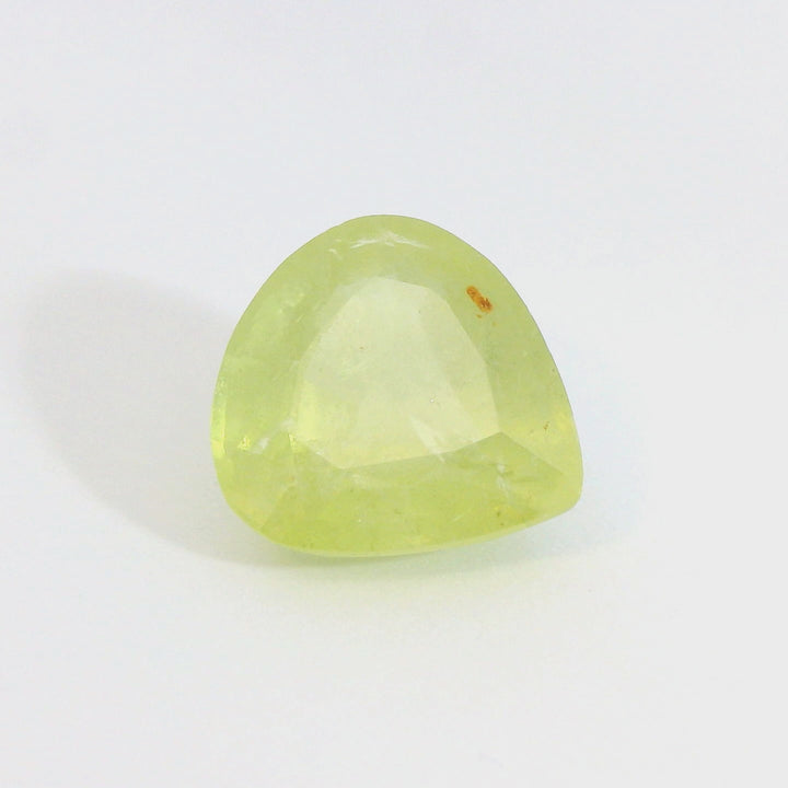 Elegant 5.275ct Pear Cut Green-Yellow Sapphire