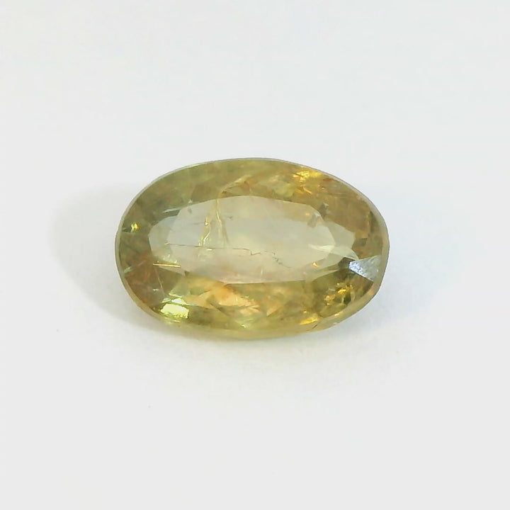 Brilliant 1.323ct Oval Organic Green Sapphire