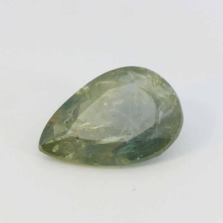 3.27ct Pear Shape Dark Green Sapphire