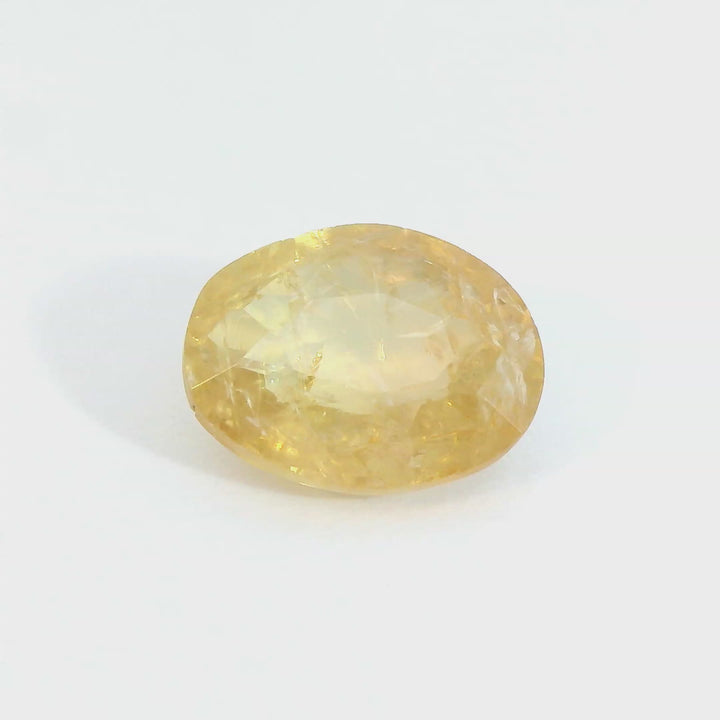 Radiant 1.931ct Oval Orangy Yellow Sapphire