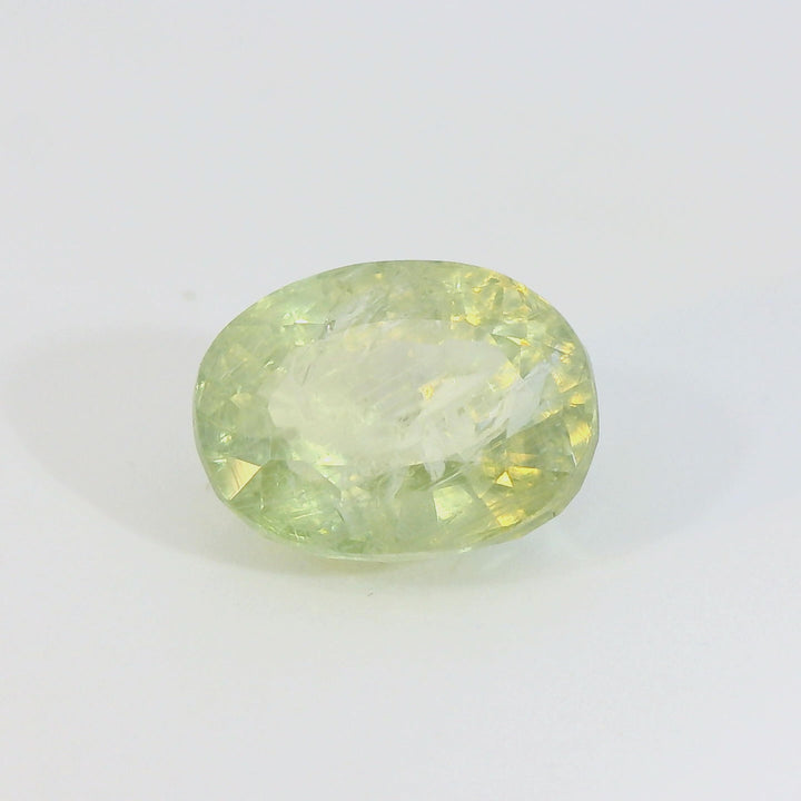 2.82ct Oval Shape Yellowish Green Sapphire