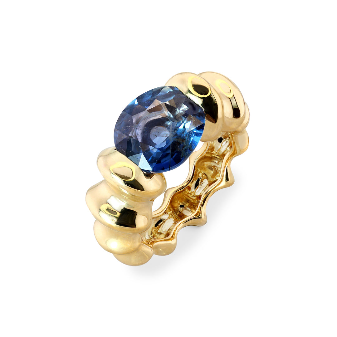 4.49ct Oval Shape Blue Sapphire
